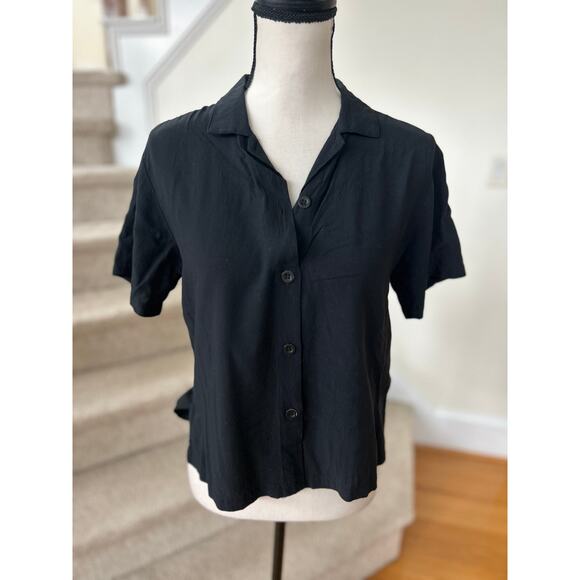 Jams World Black Short Sleeve Button Down Shirt - Picture 1 of 5